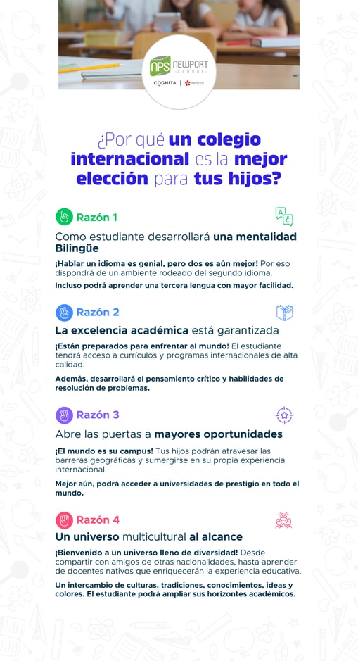 infografia Por qué un colegio internacional NPS